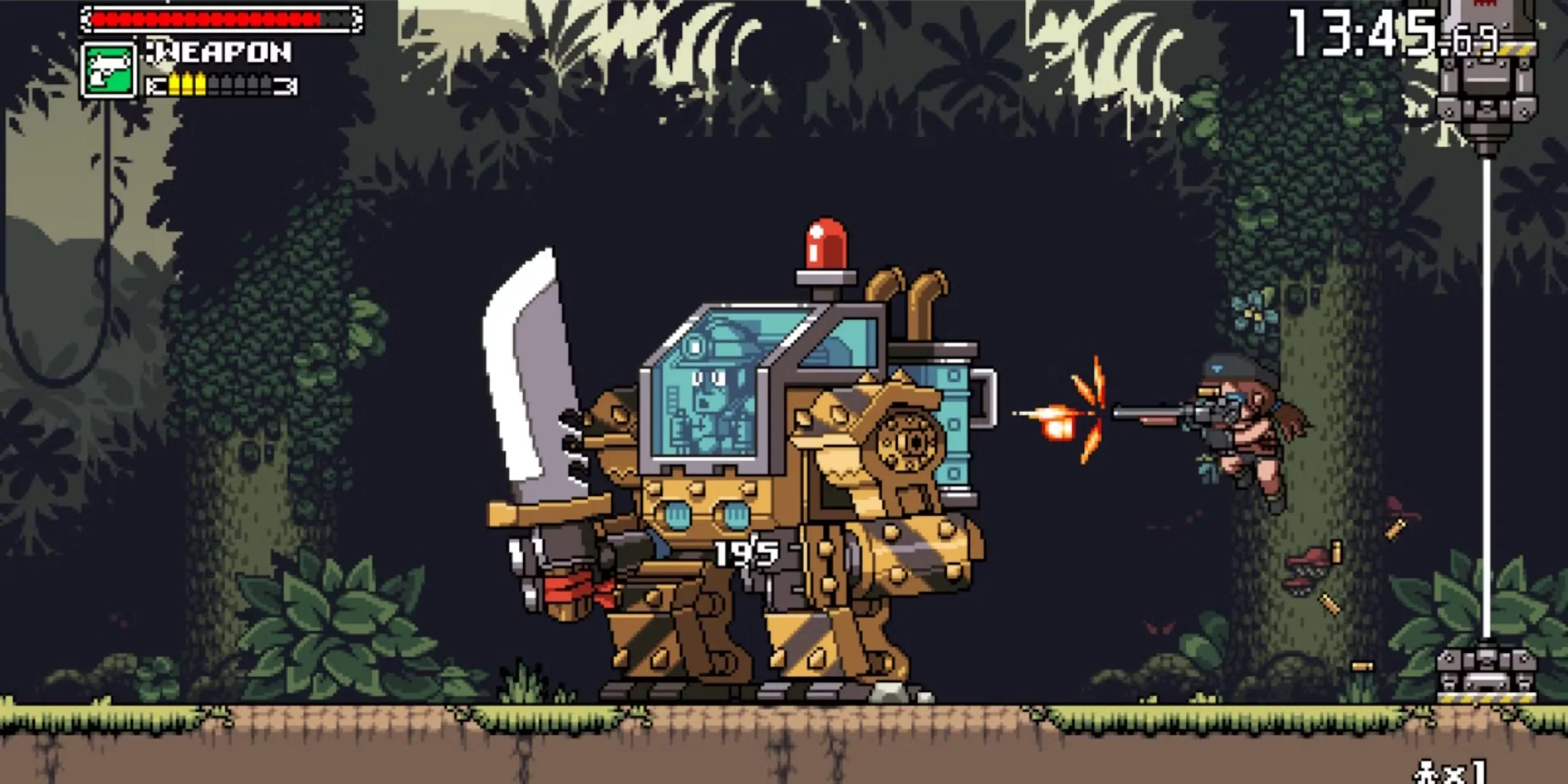 Shooting At A Boss In Mercenary Kings