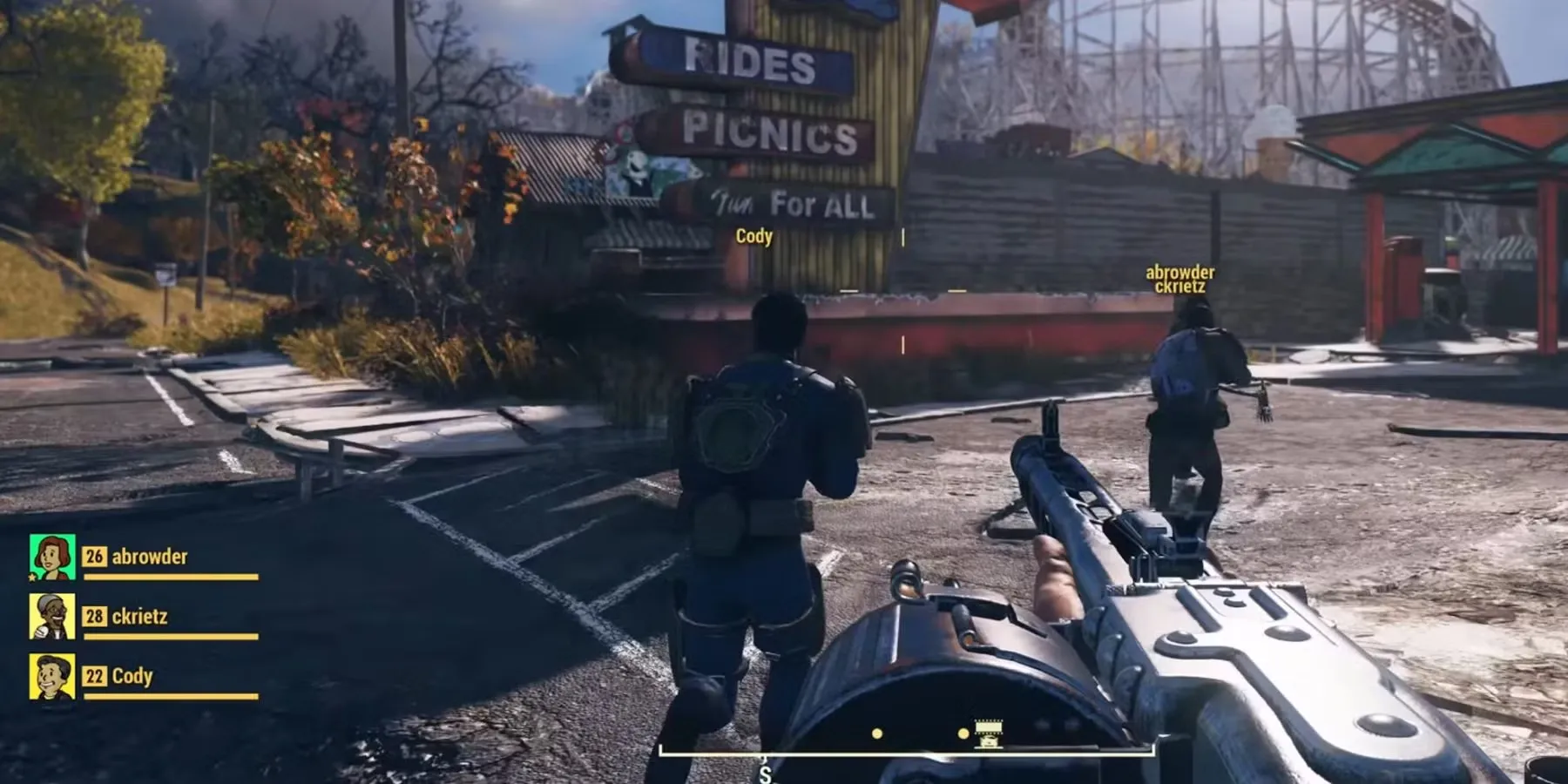 A Multiplayer Team In Fallout 76 1