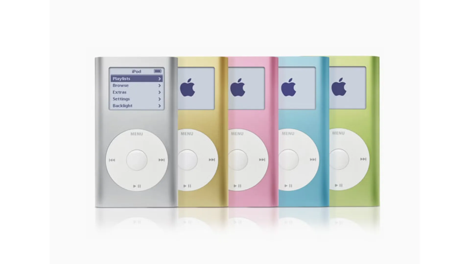 Apple Ipod Mini Device Line Up Colors