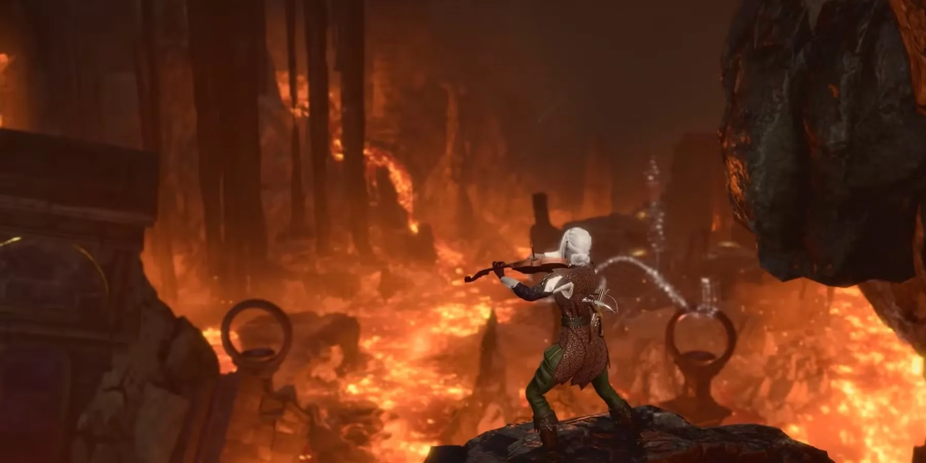 Baldurs Gate 3 Bard Performing In Hell