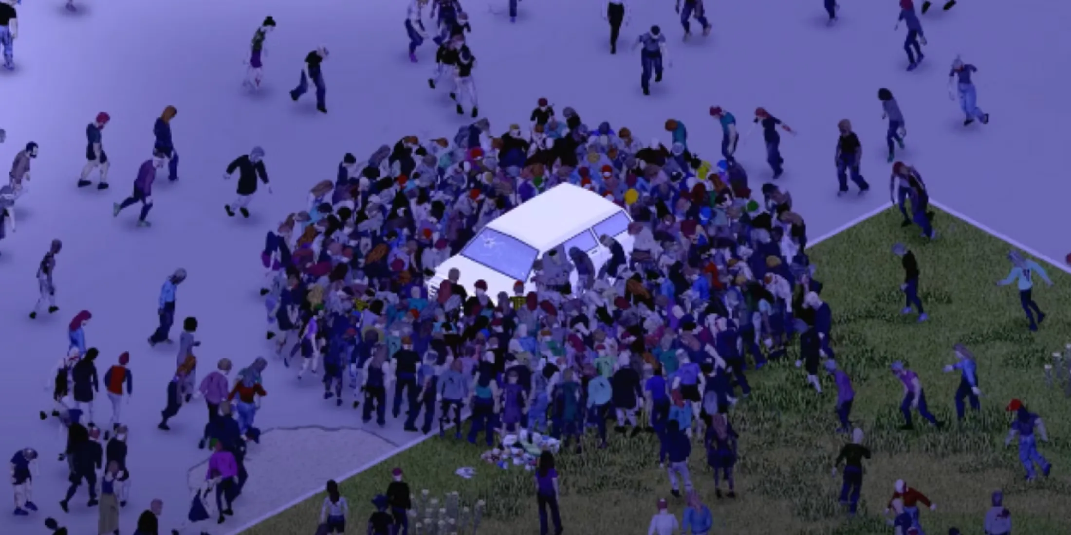 Project Zomboid Car Swarmed By Zombies