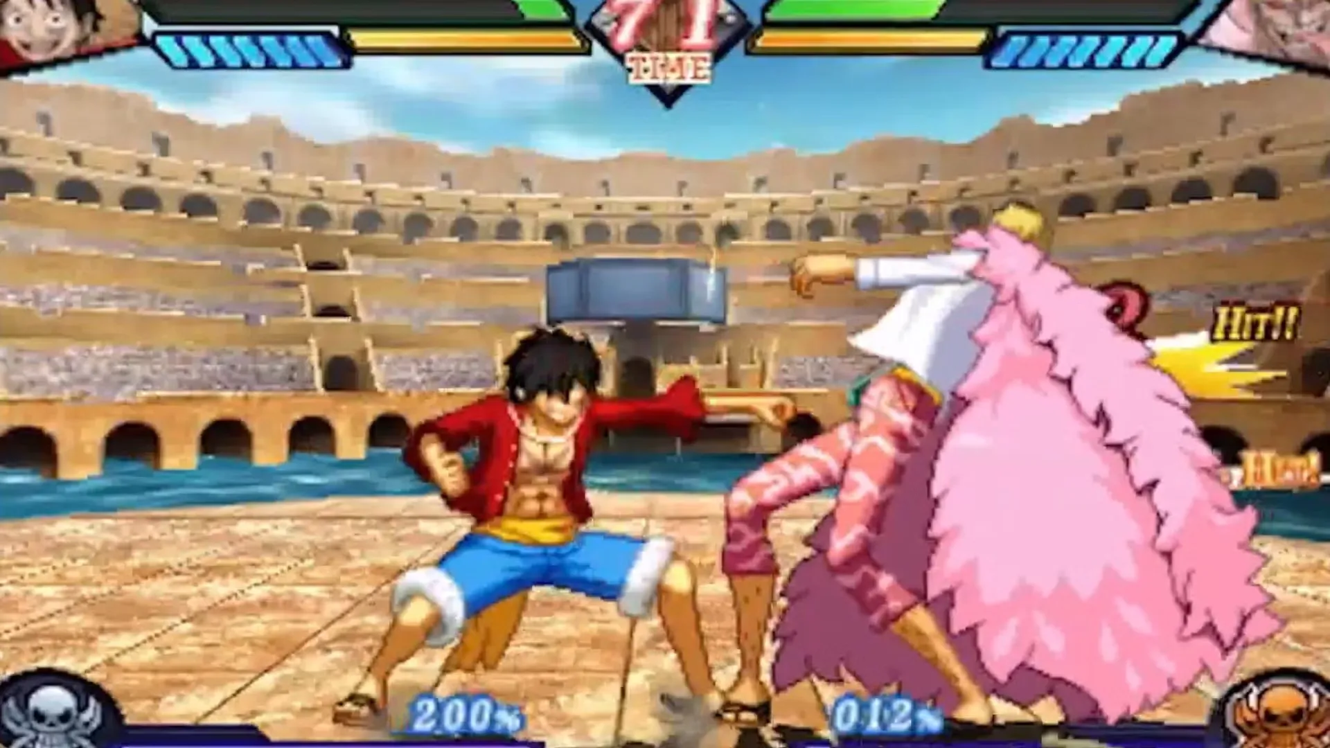 Luffy Fighting Doflamingo One Piece Great Pirate Colosseum