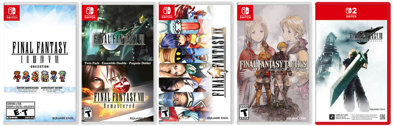 Final Fantasy games for Nintendo Switch and Switch 2
