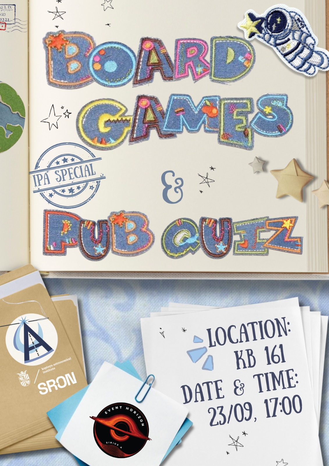 Board Game Evening + Pubquiz (IPA)