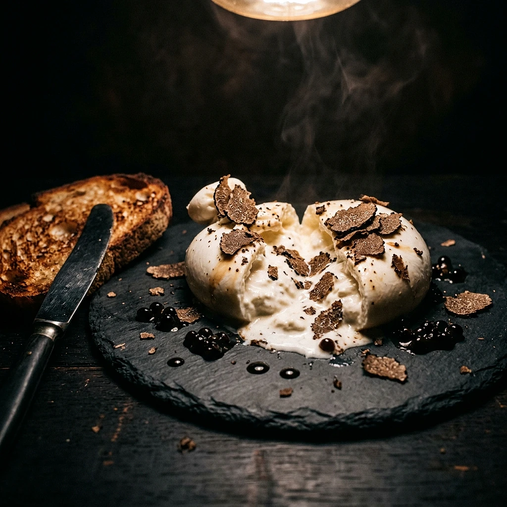 Burrata with Black Truffle