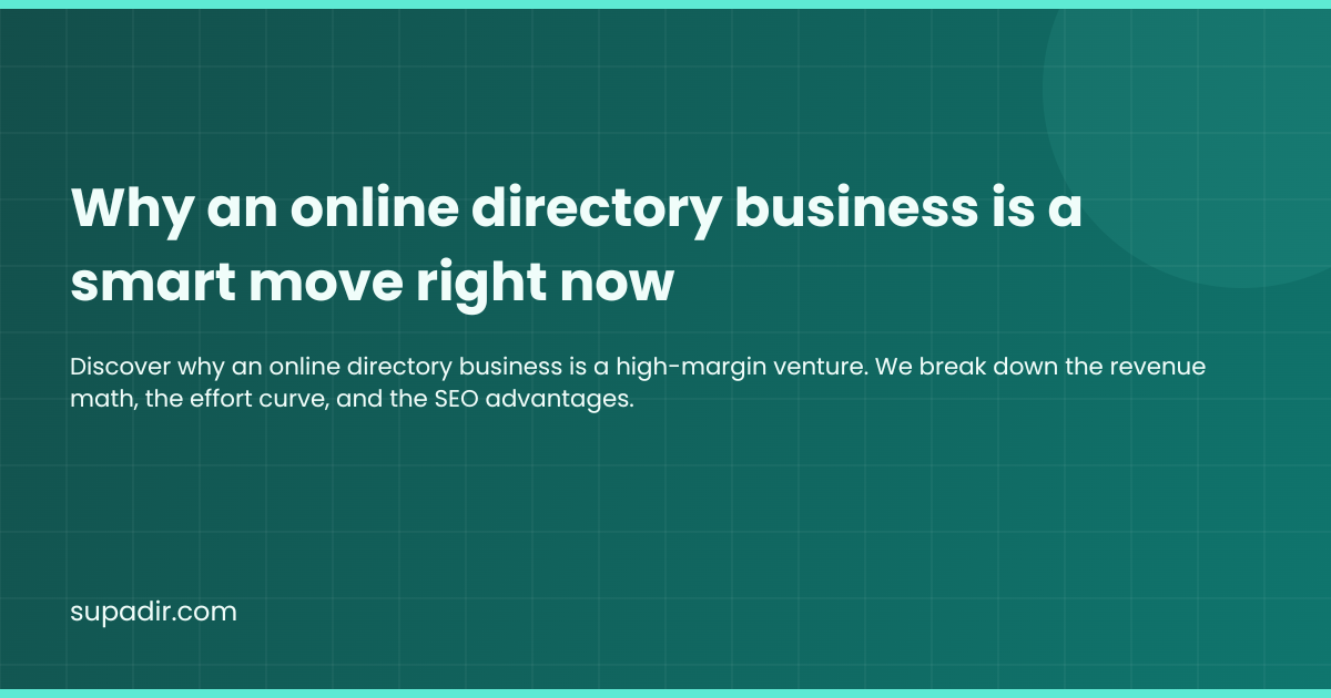 Why an online directory business is a smart move right now