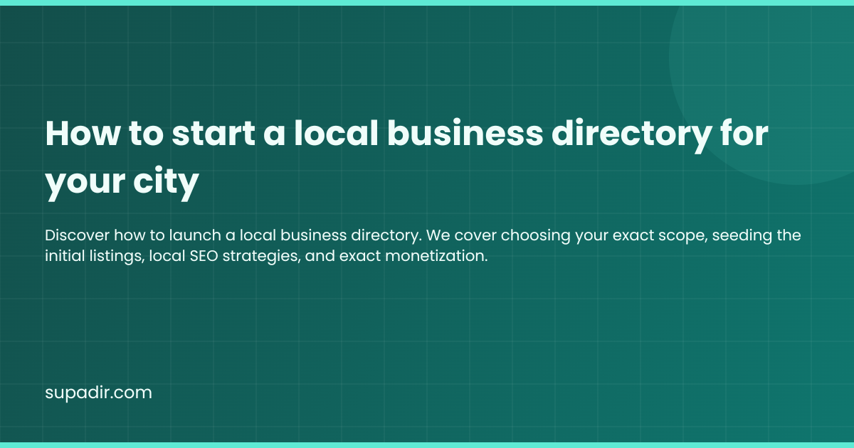 How to start a local business directory for your city