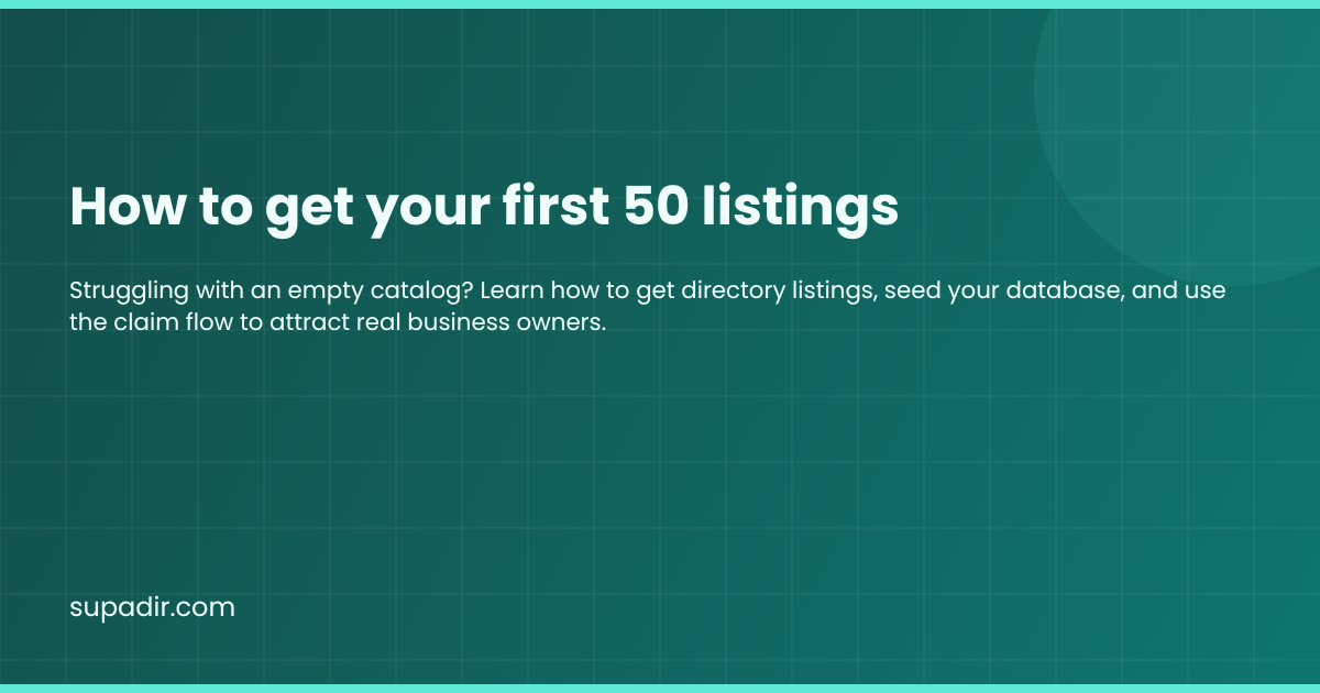 How to get your first 50 listings