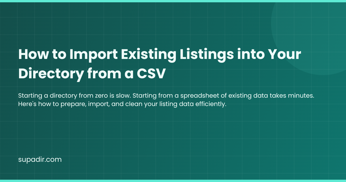 How to Import Existing Listings into Your Directory from a CSV