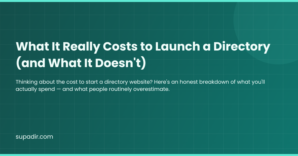 What It Really Costs to Launch a Directory (and What It Doesn't)