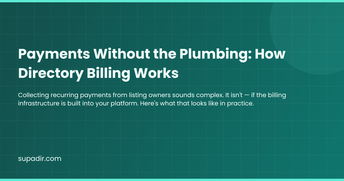 Payments Without the Plumbing: How Directory Billing Works