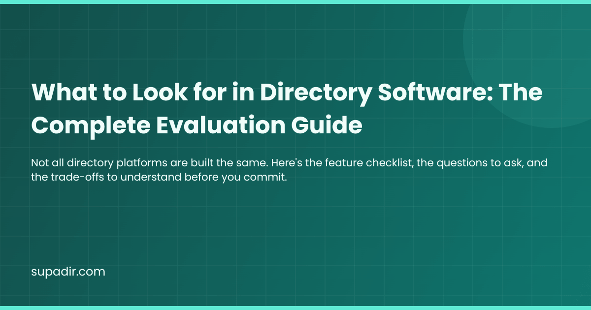 What to Look for in Directory Software: The Complete Evaluation Guide