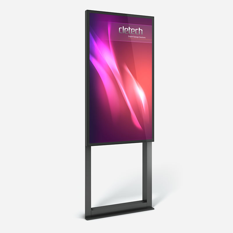 A2 Single Sided Digital Signage Outdoor Totem Enclosure