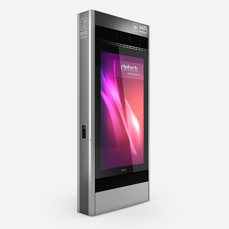 FX Double Sided Digital Signage Outdoor Totem Enclosure