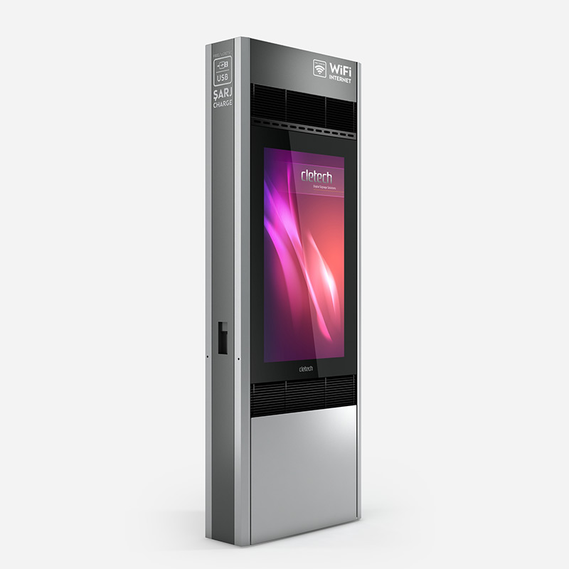 FX Double Sided Digital Signage Outdoor Totem Enclosure