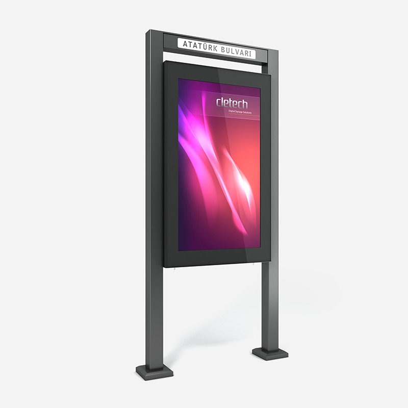 M5C Single Sided Digital Signage Outdoor Totem Enclosure