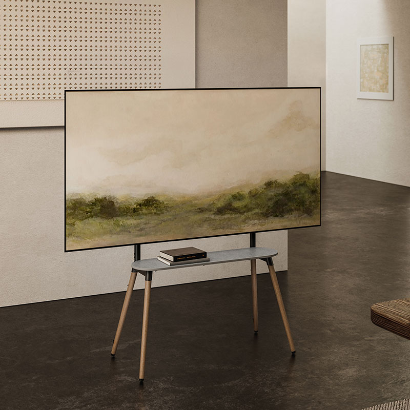ST28 Easel Studio TV Floor Stand with Storage Shelf
