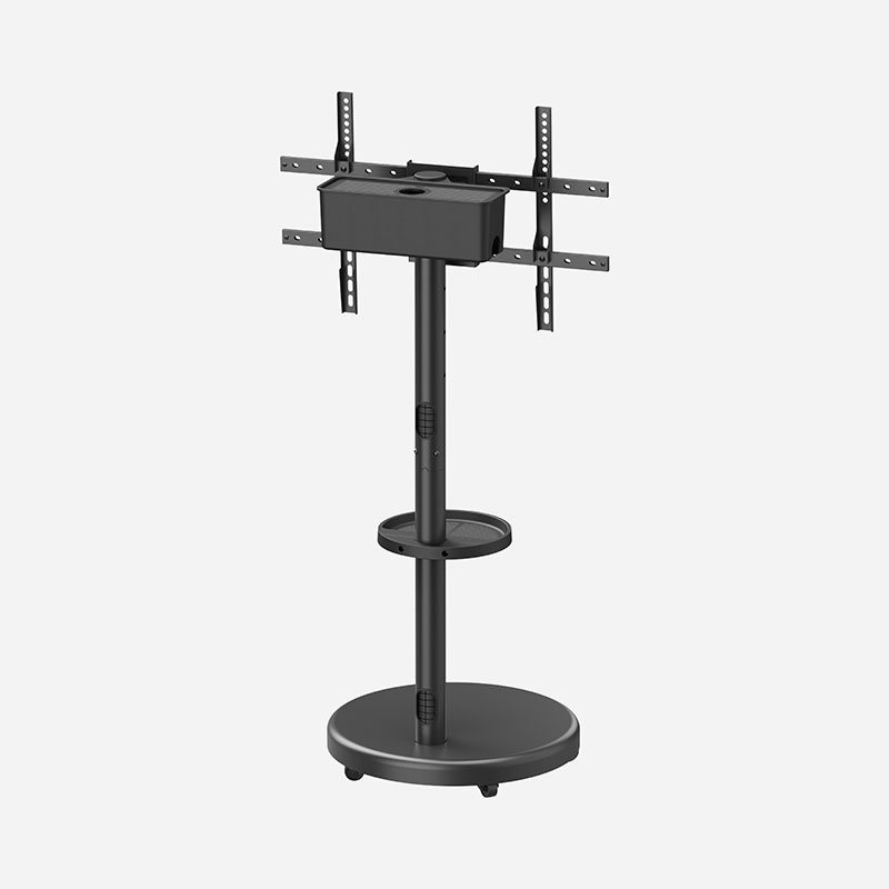 ST38 Heavy-Duty Rolling TV Floor Stand with Storage Case & Shelf