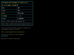 Philippine Stock Exchange Tracker CLI Tool