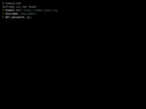 Kimai2-Cmd Settings