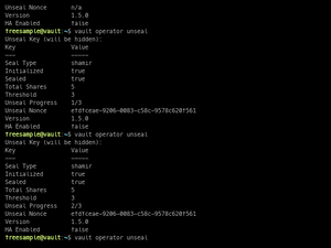 Vault Unseal Example