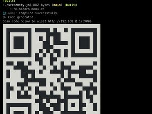 Webpack Dev Server QR Code Plugin Demo