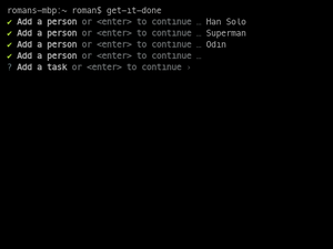 First Run Demo Of The Get-It-Done CLI Tool