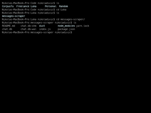 IMessage Scraping