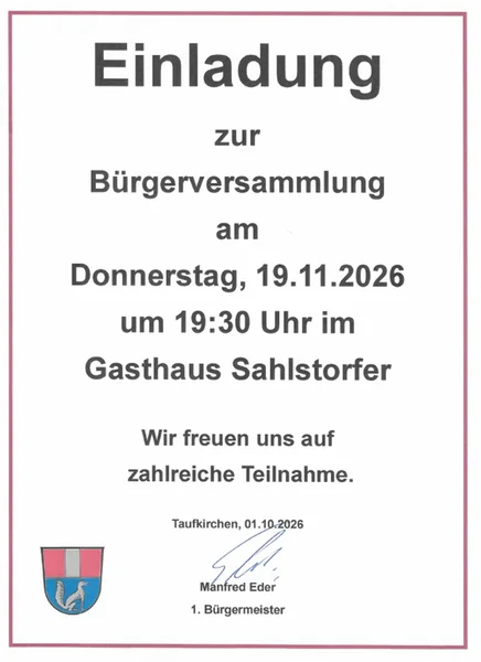Bürgerversammlung 2026