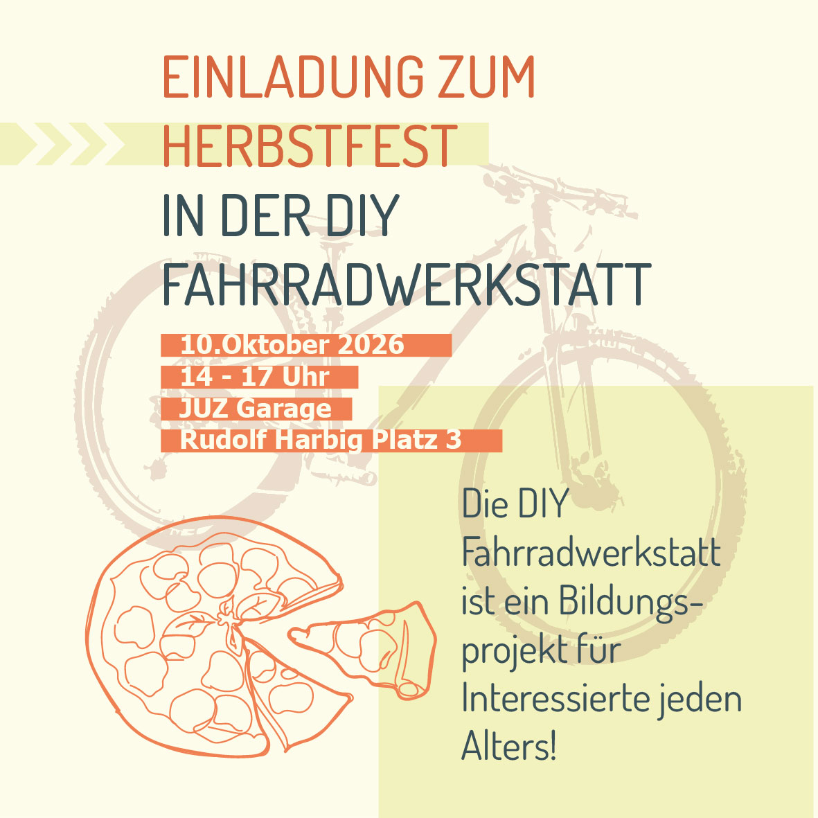 Einladung zum Herbstfest der DIY Fahrradwerkstatt
