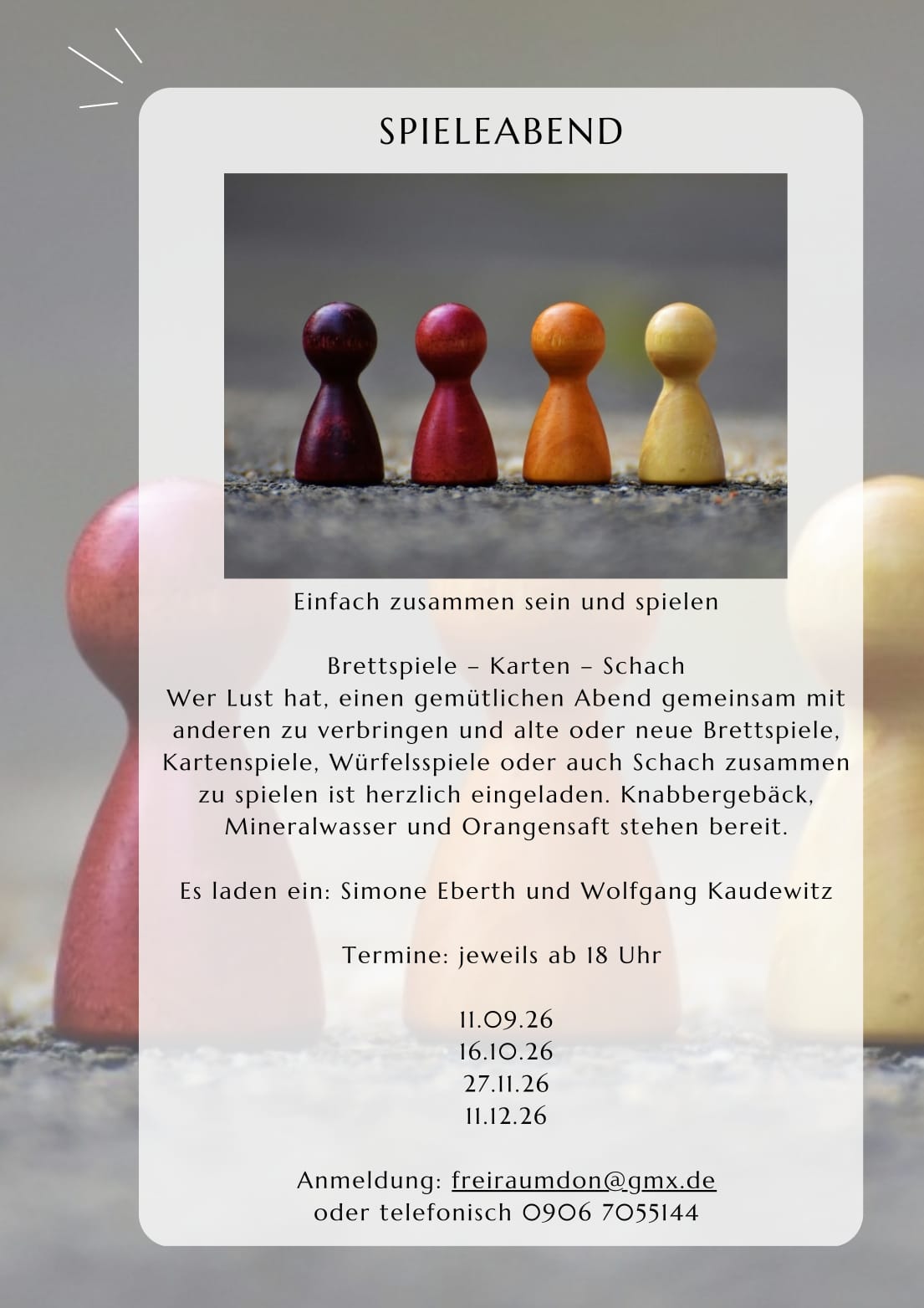 Spieleabend im Freiraum