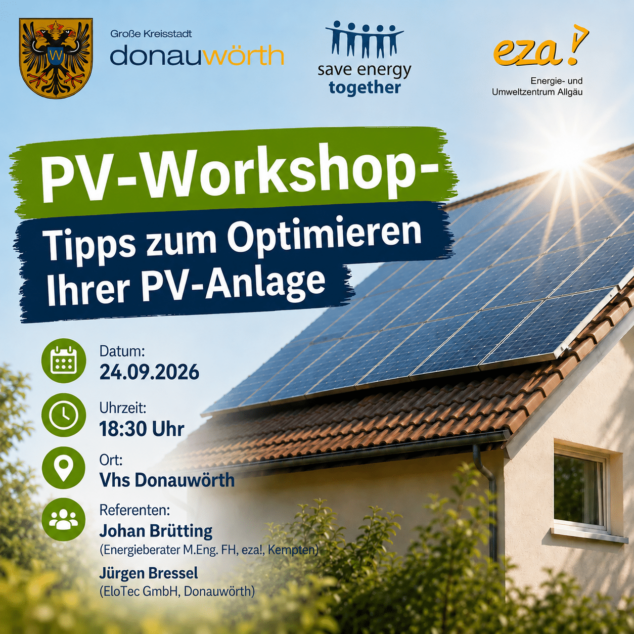 PV Workshop - Tipps zum Optimieren Ihrer PV-Anlage