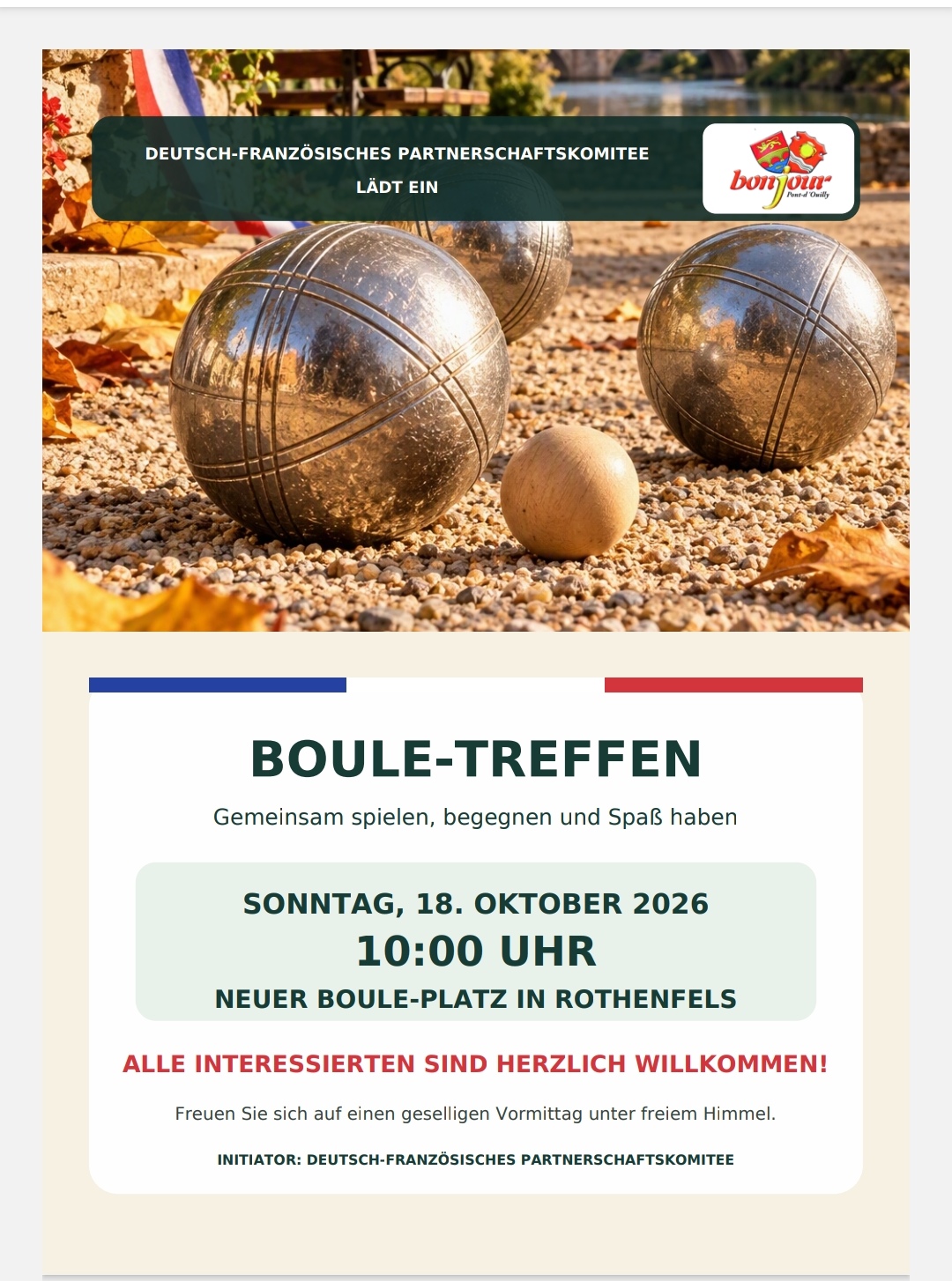 Gemeinsam spielen, begegnen, Spaß haben. 