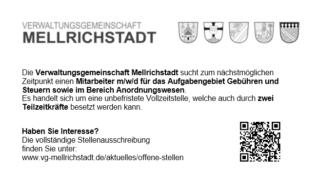 Mitarbeiter m/w/d für das Aufgabengebiet Gebühren und Steuern, sowie im Bereich Anordnungswesen gesucht