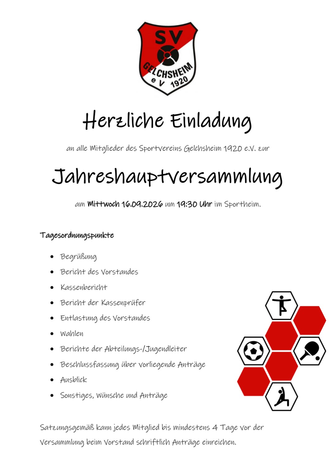Jahreshauptversammlung 