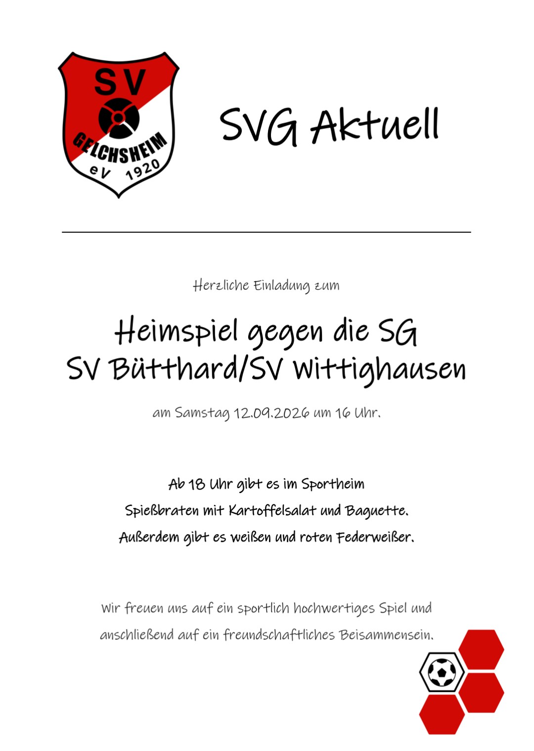 Derby gegen die SG SV Bütthard/SV Wittighausen