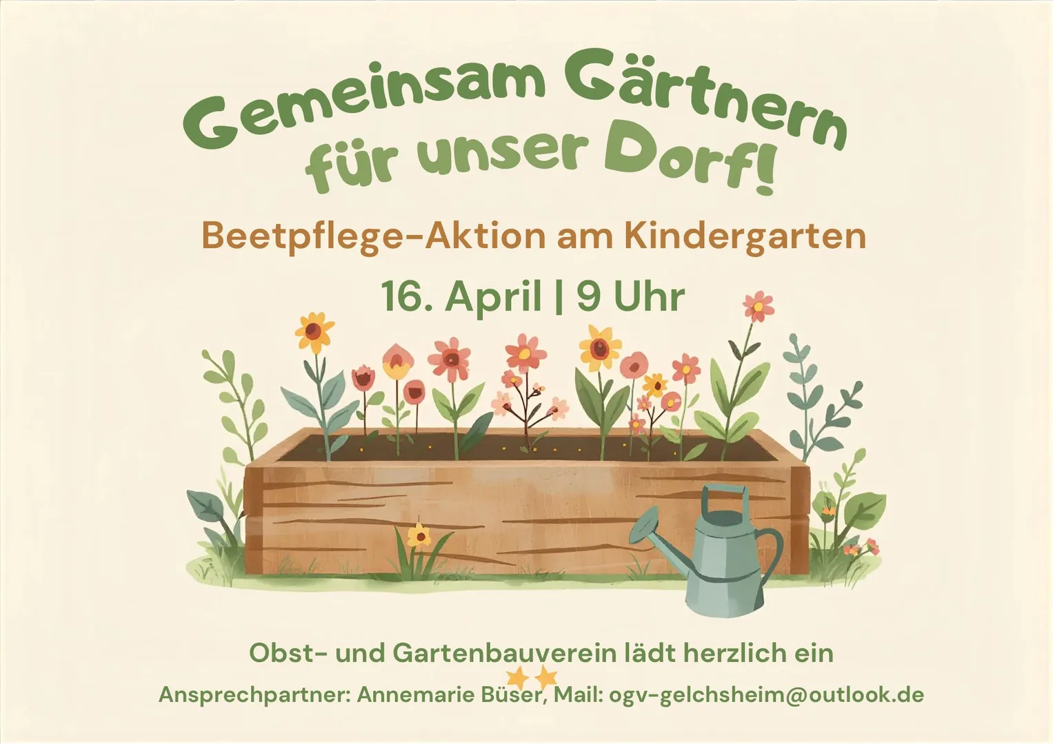 Beetpflege am Kindergarten 