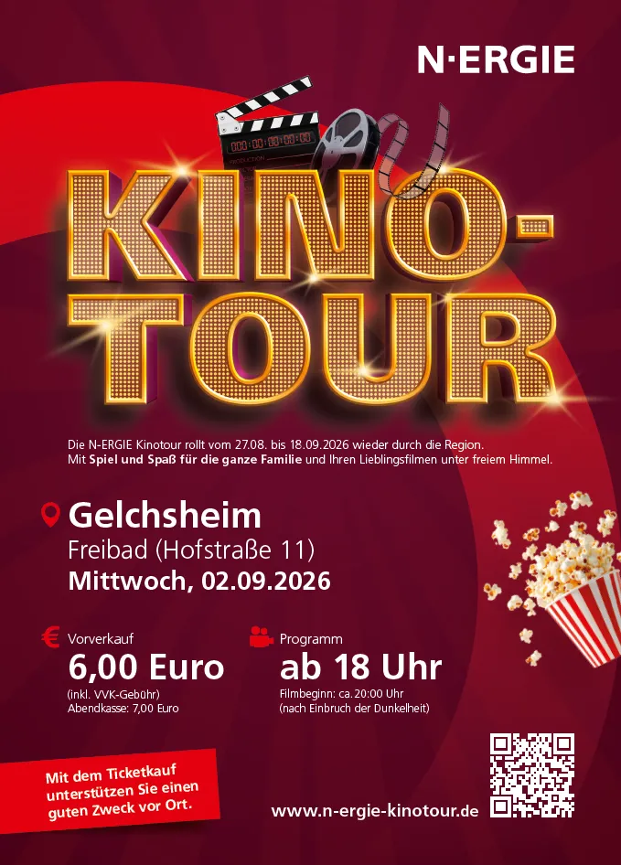 Die N-Ergie Kino-Tour kommt nach Gelchsheim