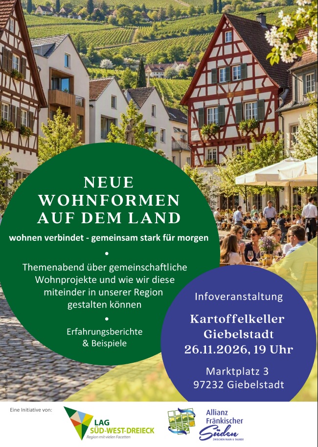 Themen- und Informationsabend  zu - Neue Wohnformen auf dem Land – gemeinsam stark für morgen 