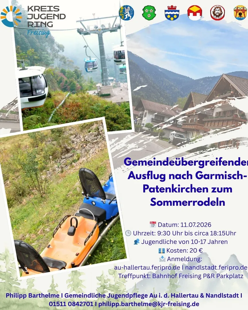 Gemeindeübergreifender Ausflug: Sommerrodeln in Garmisch-Partenkirchen