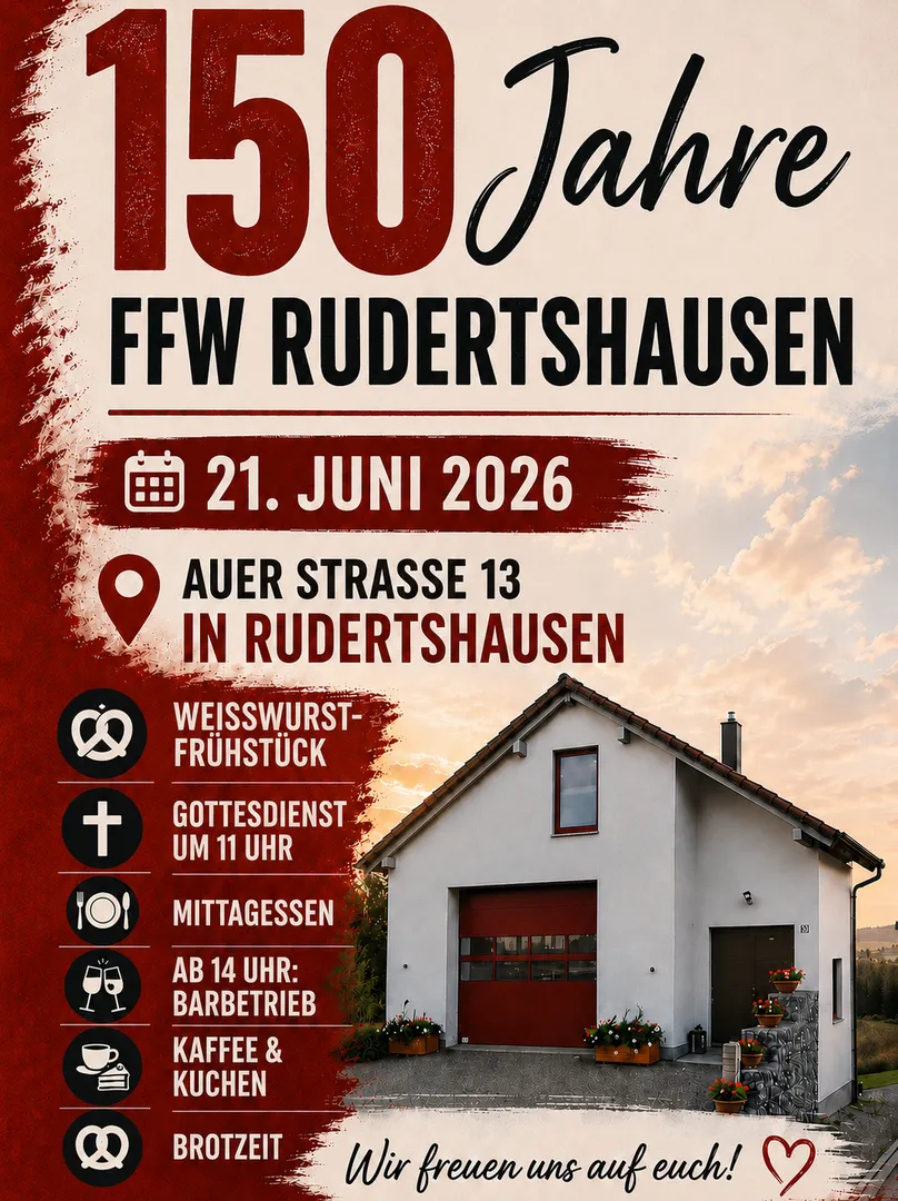 Gründungsfest 150Jahre Feuerwehr Rudertshausen 