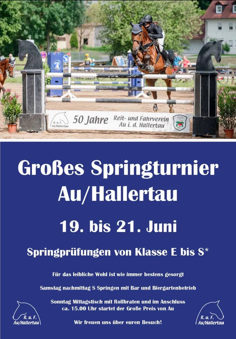 Großes Springturnier mit Mittagstisch am Sonntag