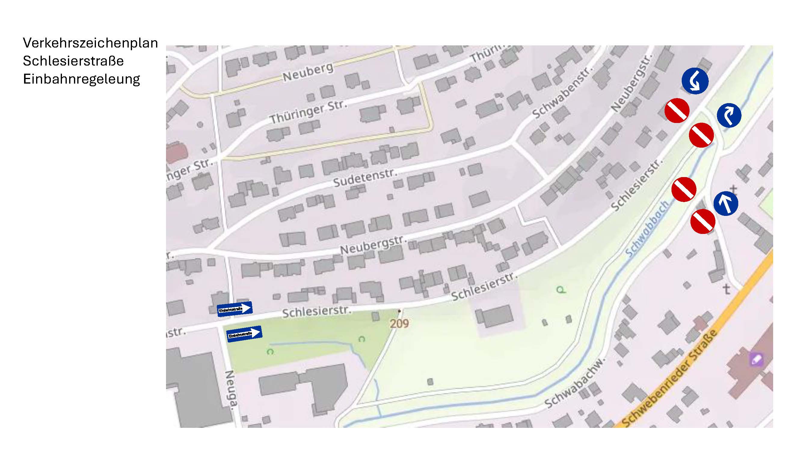 Testphase für Einbahnstraßenregelung in der Schlesierstraße startet