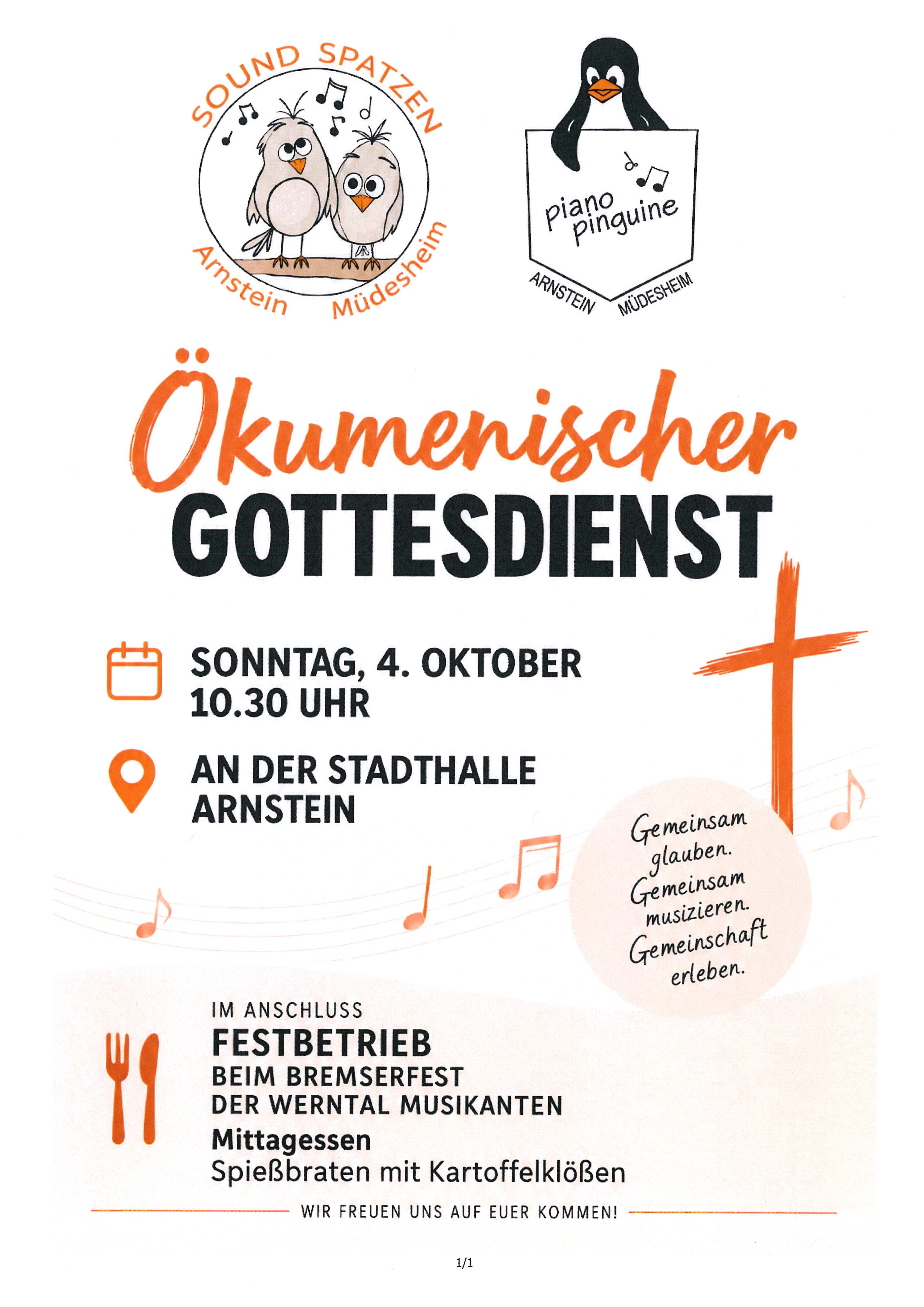 Ökumenischer Gottesdienst mit den Werntalzwergen und -wichteln sowie den Werntal Musikanten und anschließendem Bremserfest