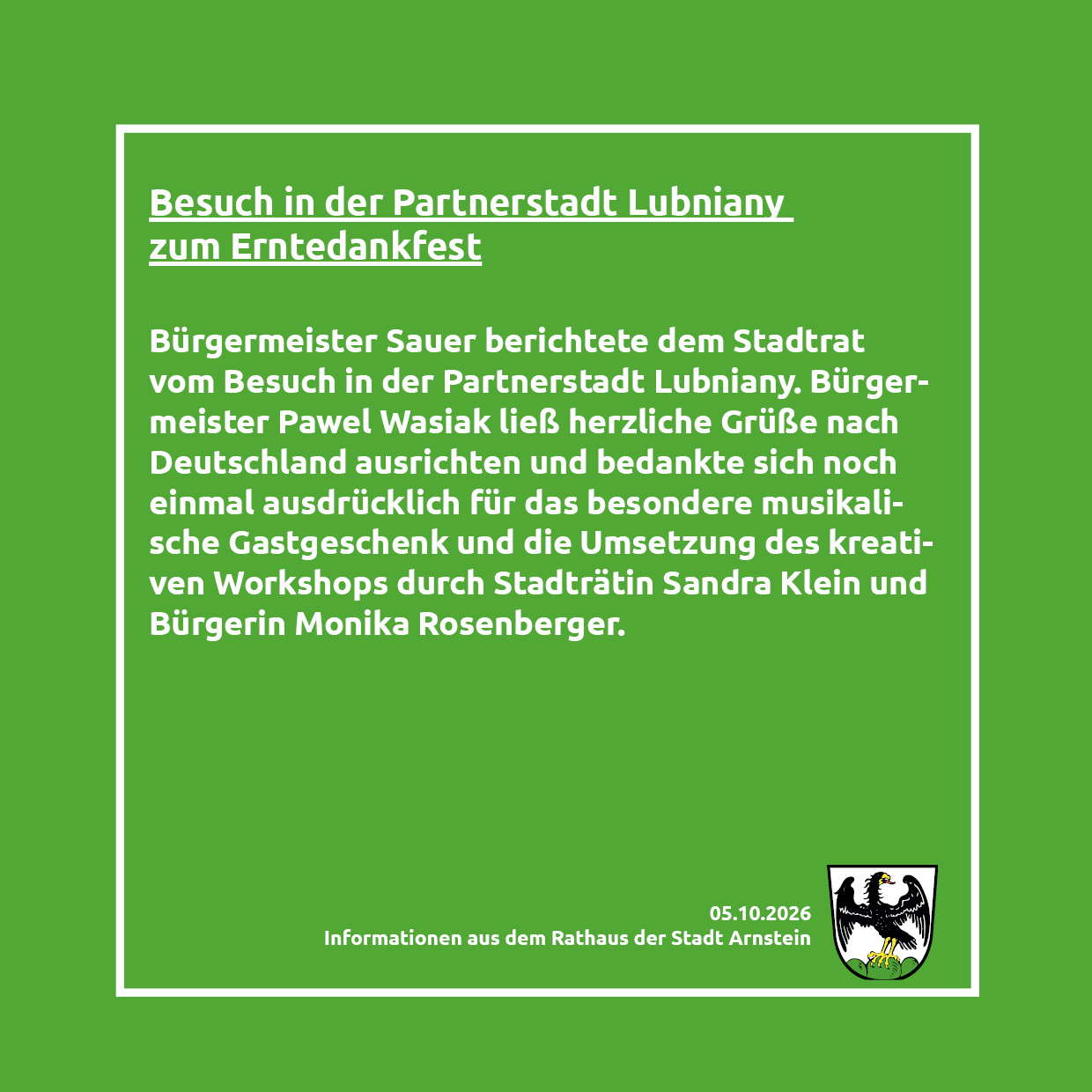 Neues aus dem Stadtrat