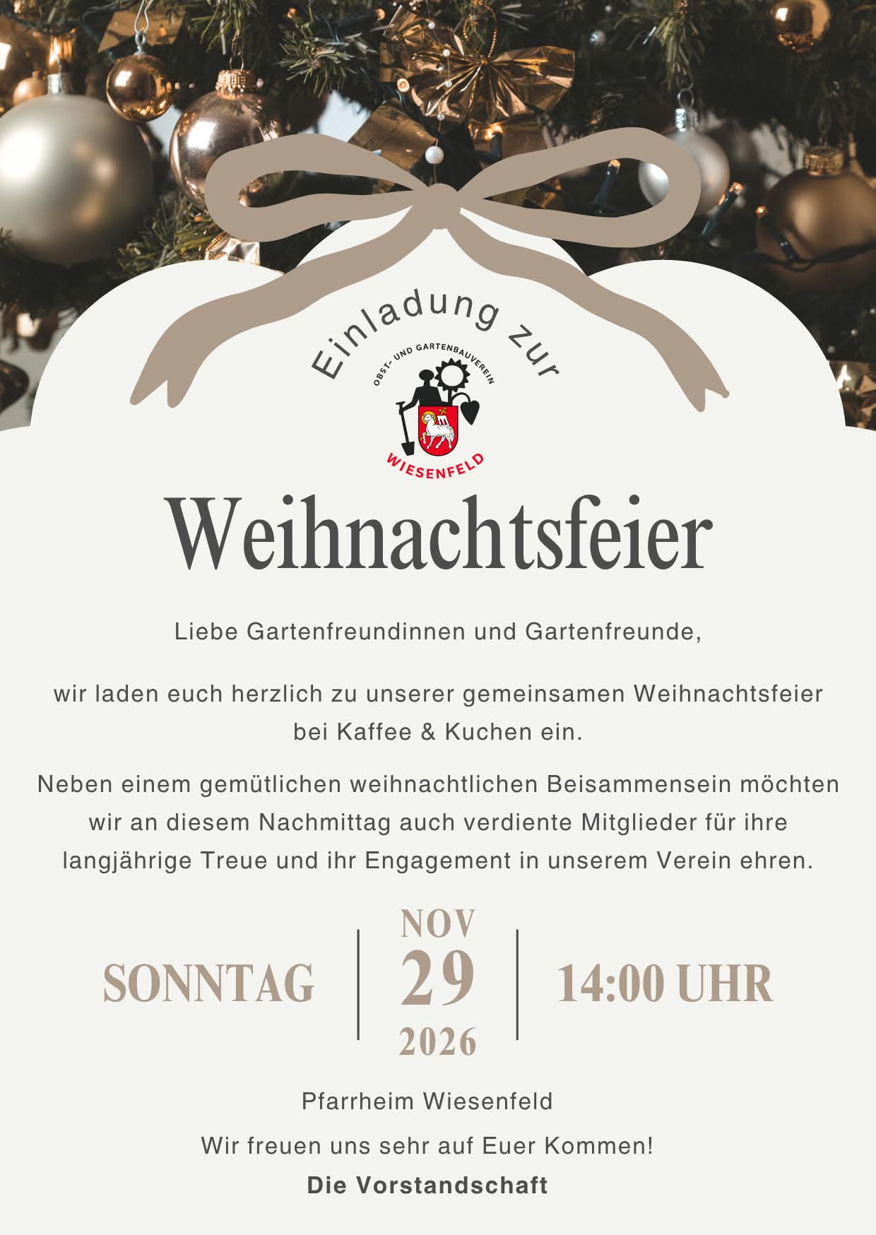 Weihnachtfeier mit Ehrungen 