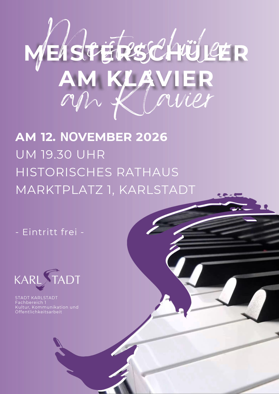 Klavierkonzert - Meisterschüler am Klavier