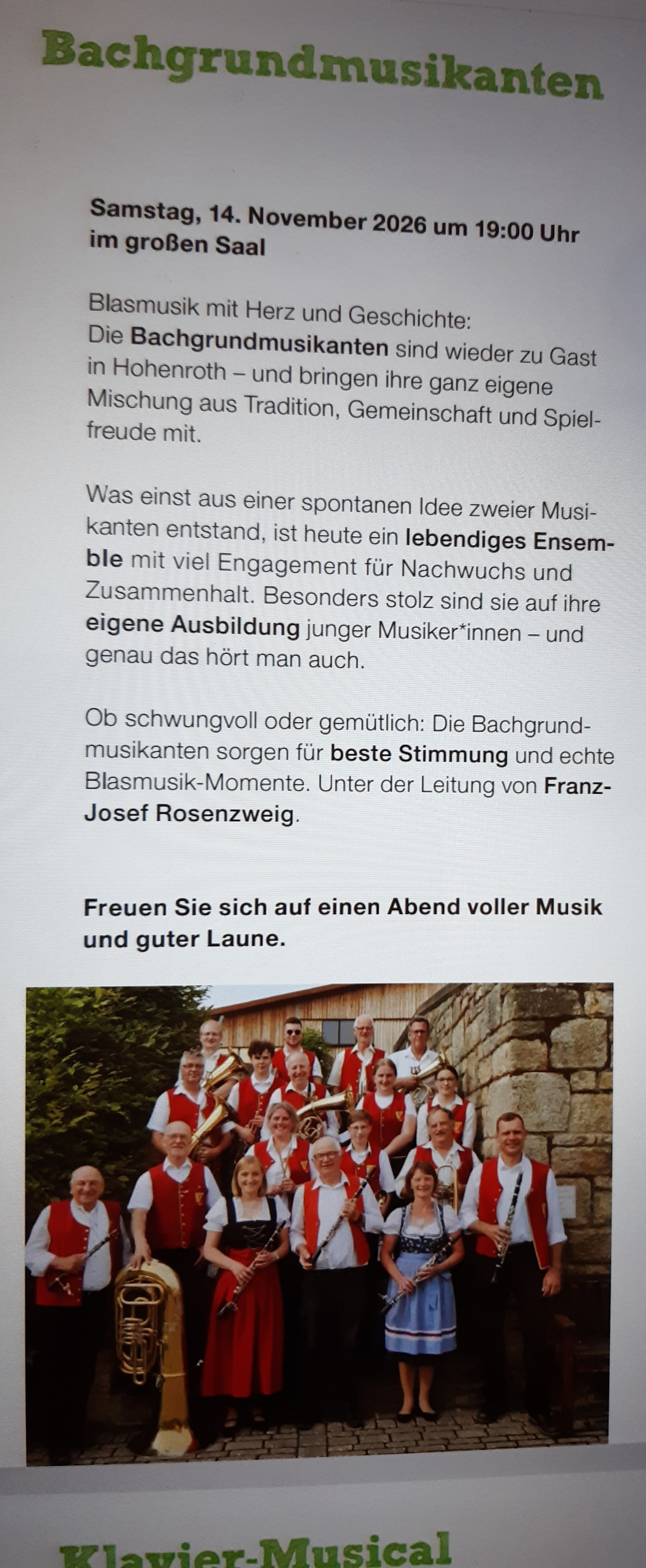 Bachgrundmusikanten in Hohenroth 