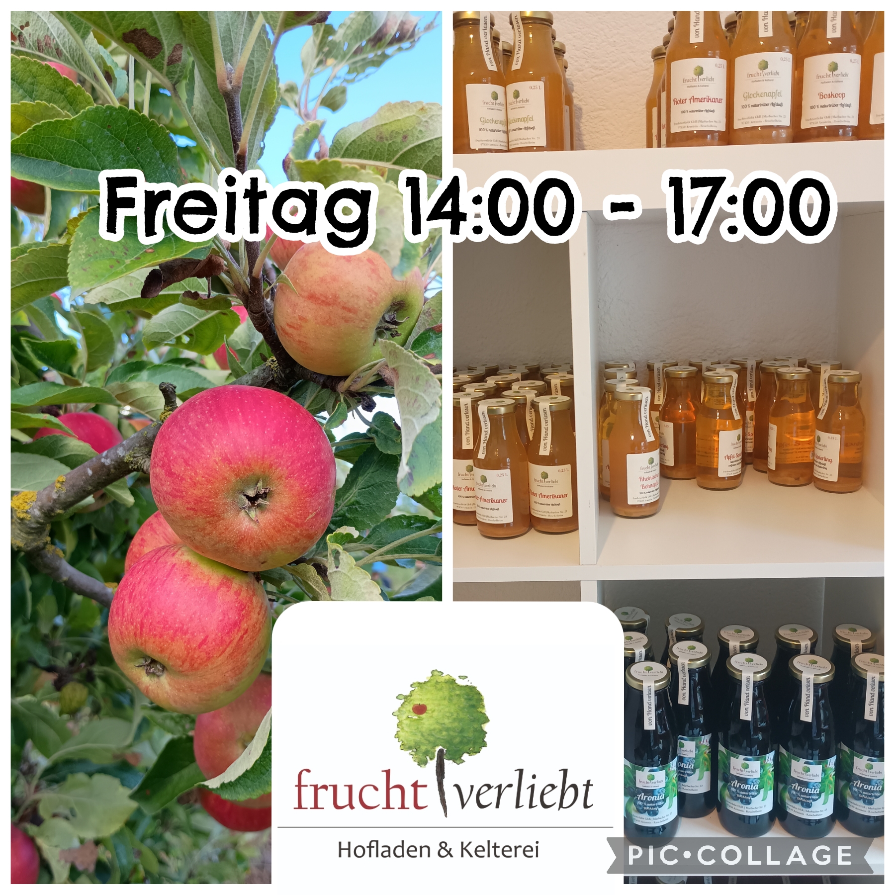 Frisches Tafelobst, Birnensaft, Aronia uvm.
