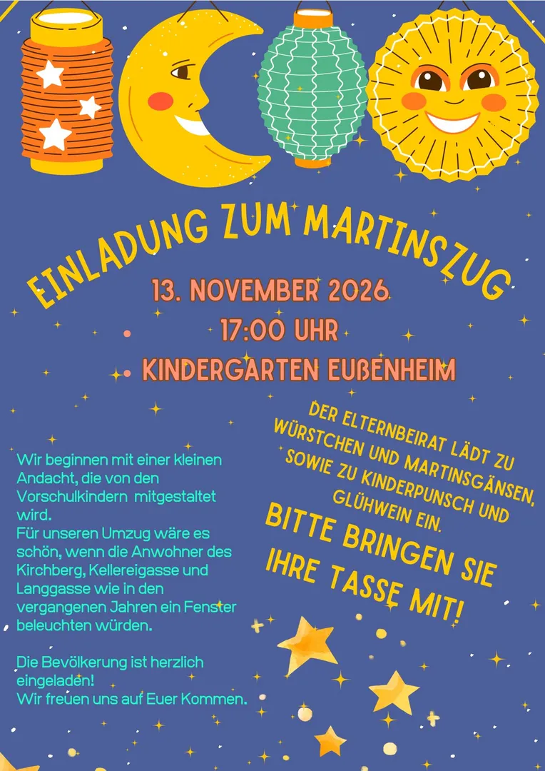 Martinszug des Kindergarten Eußenheim